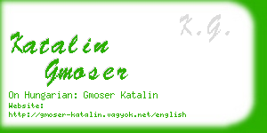 katalin gmoser business card